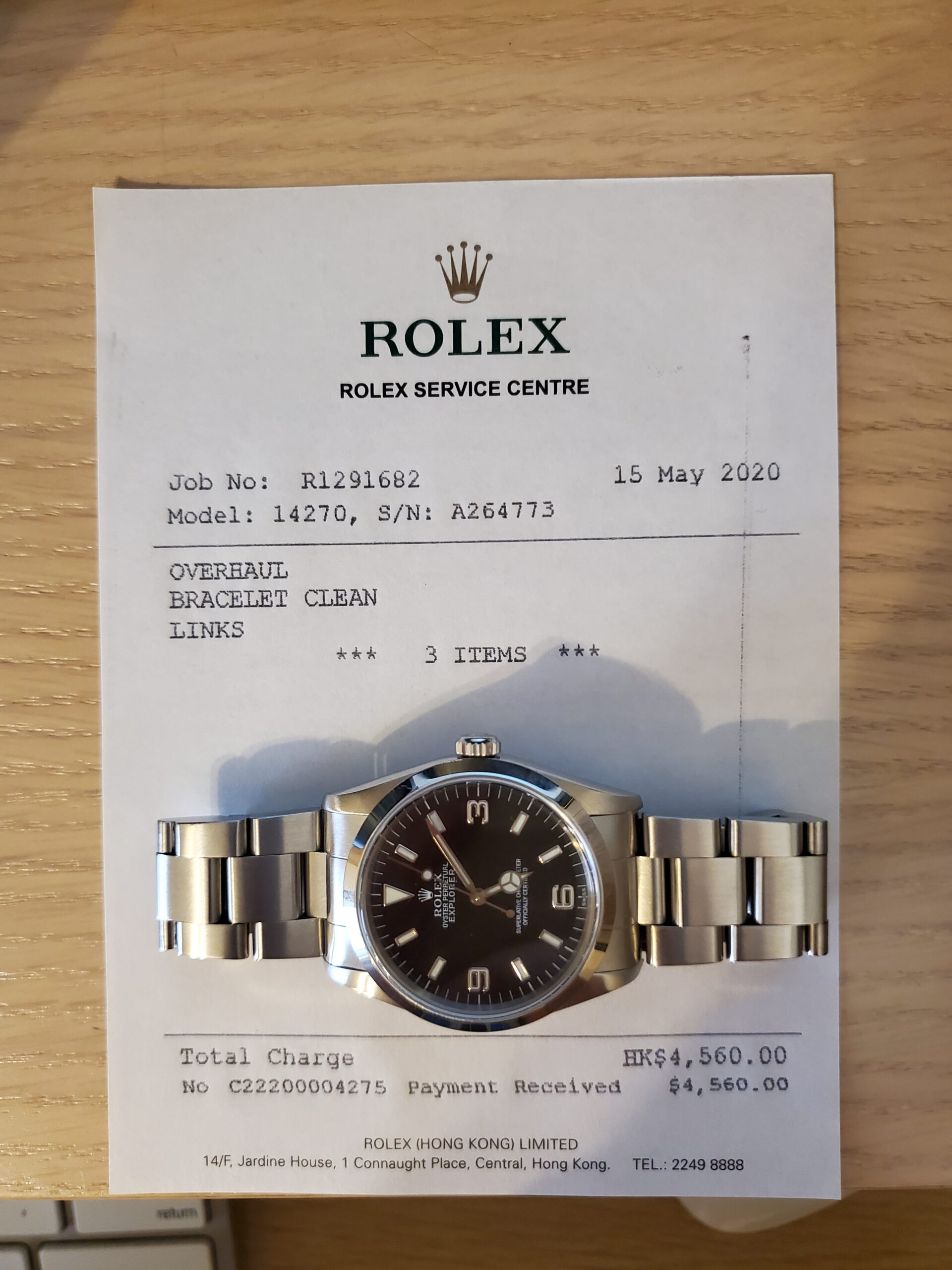 rolex overhaul