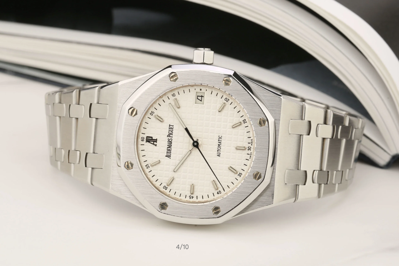 Audemars Piguet Royal Oak 14790ST 36,5mm White Dial Aged Tropical ...