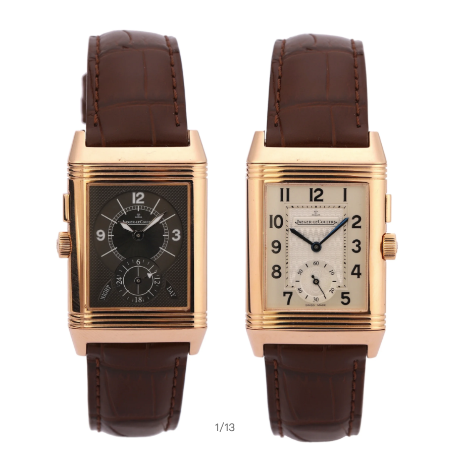 Jaeger-LeCoultre Reverso Duo Face 18K Rose Gold Mint Very Good ...