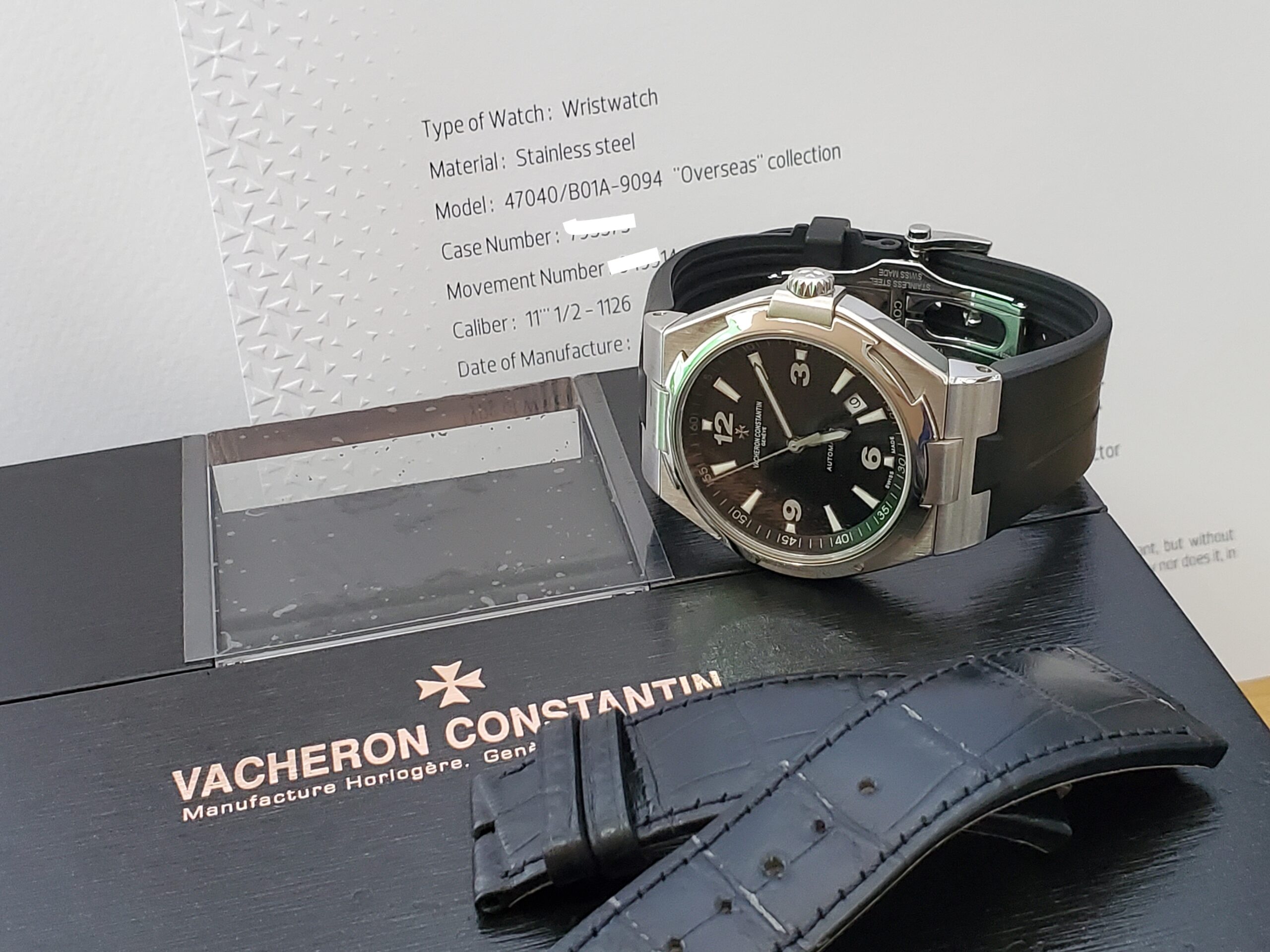 Vacheron Constantin Overseas Chronograph 49150 Titanium bezel anthracite  grey dial RARE MINT 11/2021 Service - Kimondo Watches