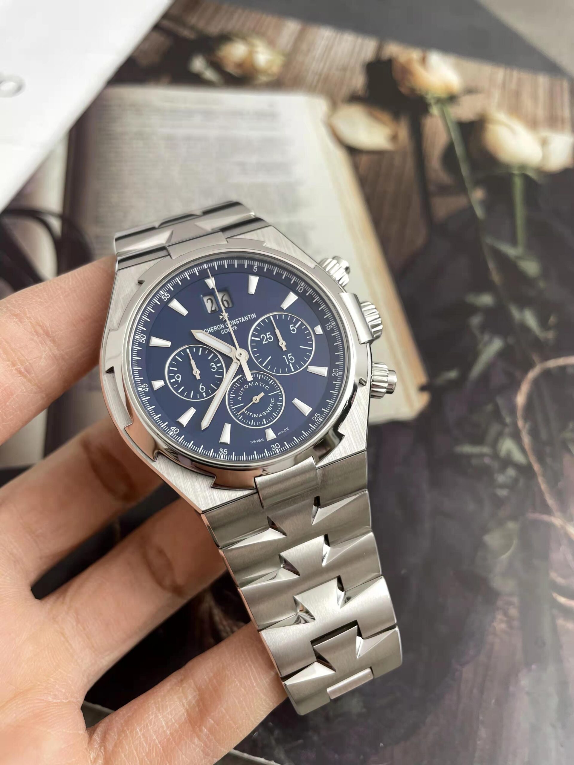 Vacheron Constantin Overseas Chronograph 49150 Blue Steel Very Rare 2nd Gen  MINT 49150/000A-9745 - 49150/b01a-9745