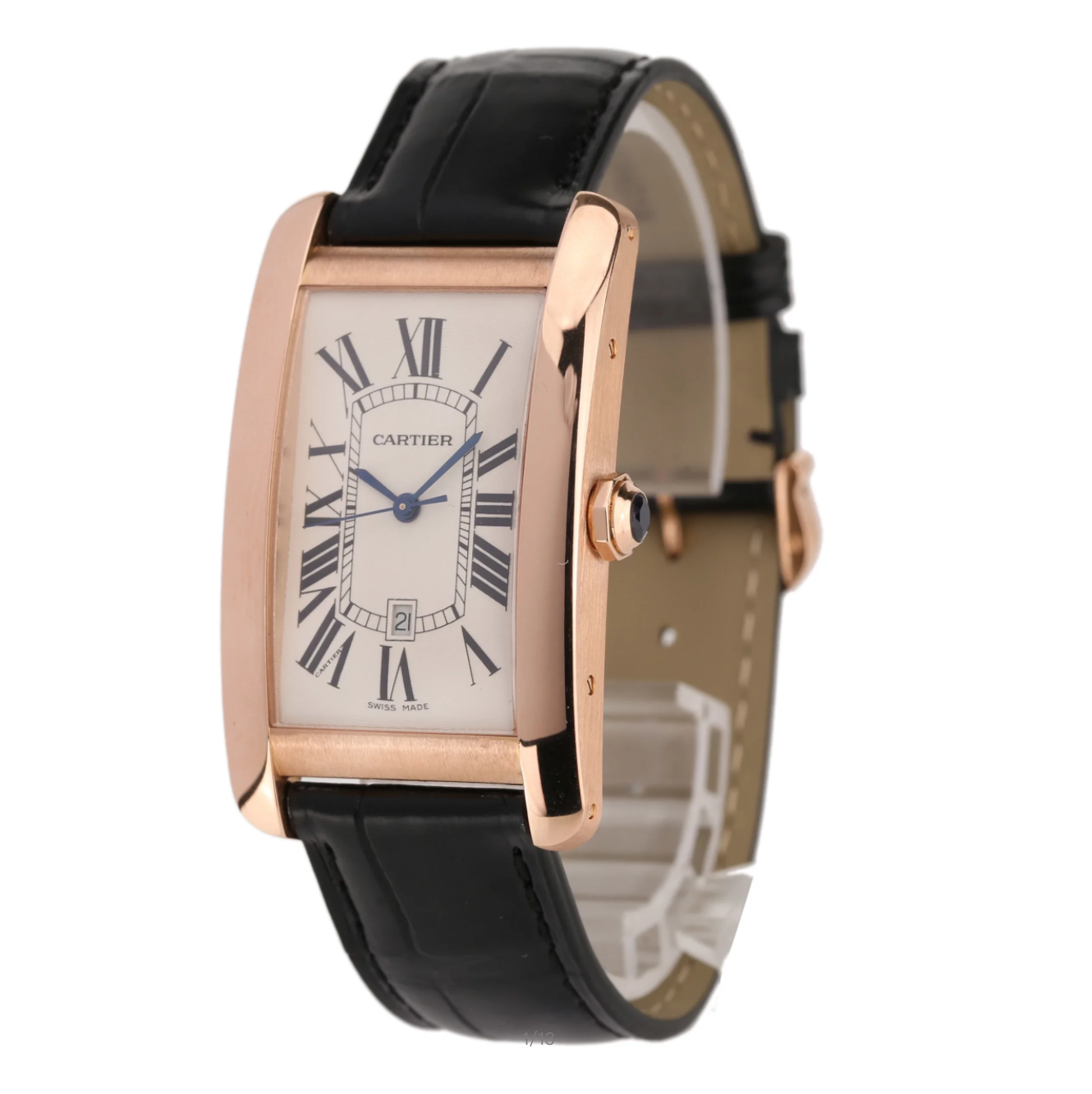 Cartier Tank Americaine 18k Rose Gold Automatic Watch W2609156 2505